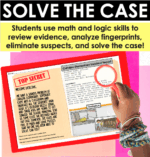 Whodunit math and logic spring-themed mystery project